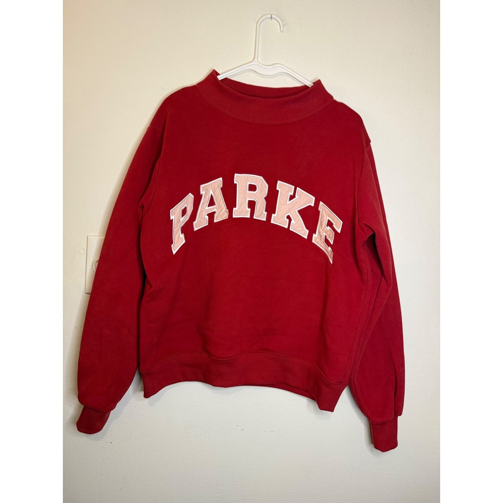 Parke Valentine's Varsity Mockneck Crimson Size S/M
